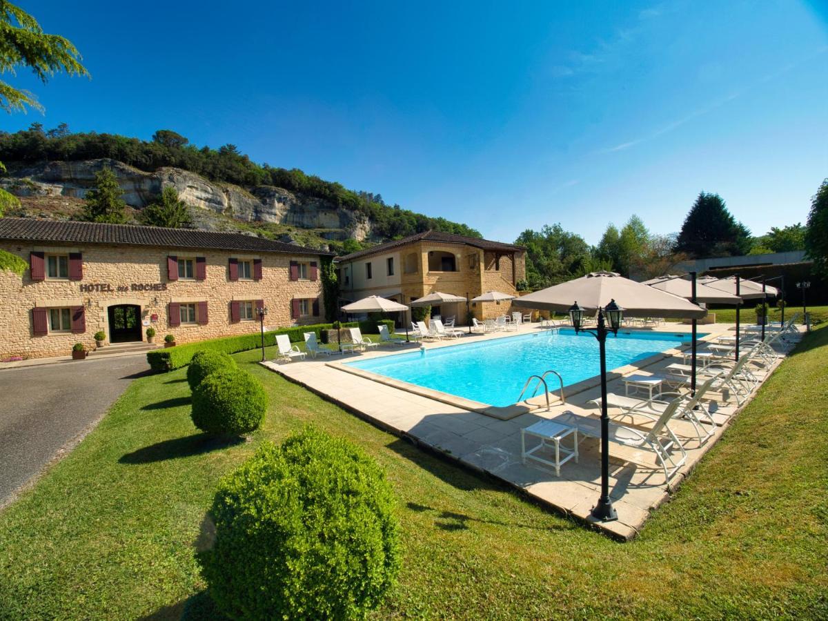 Hotel Des Roches - Climatisation Les Eyzies Esterno foto